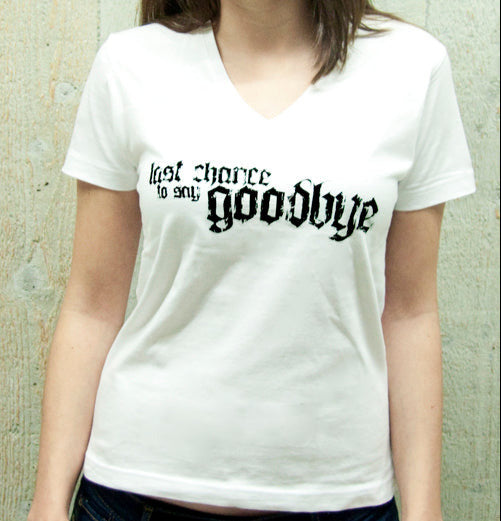 LCTSG Logo tailliertes Shirt mit V-Ausschnitt weiss - limited